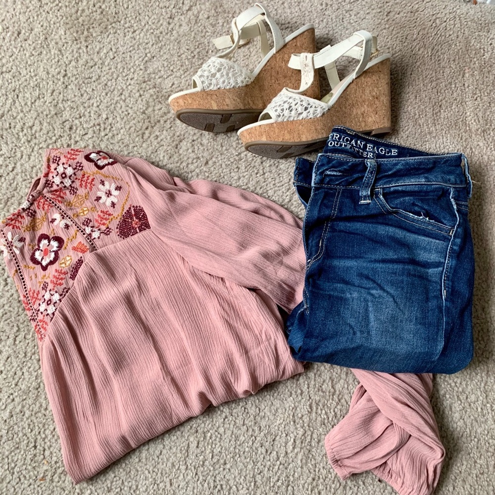 Francesca’s Collections Embroidered Blouse